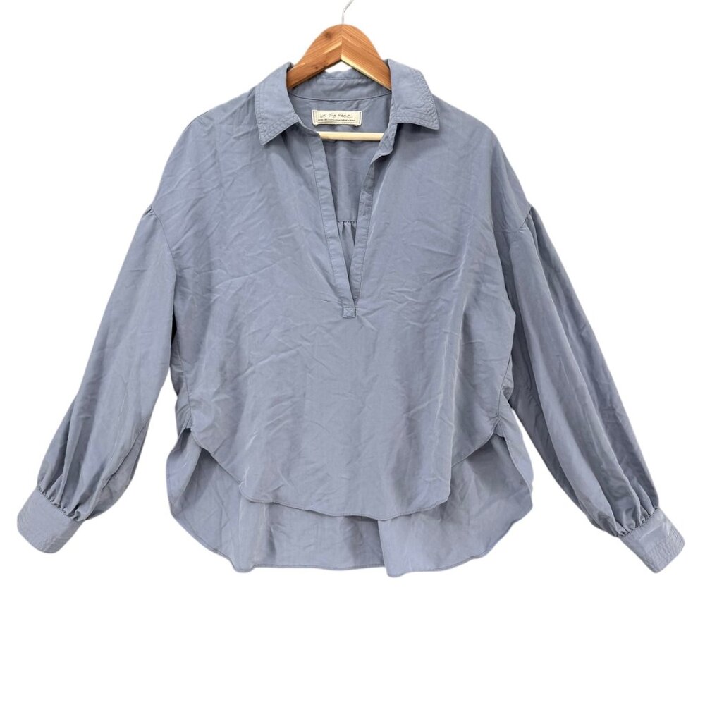 We The Free Blue Blouse